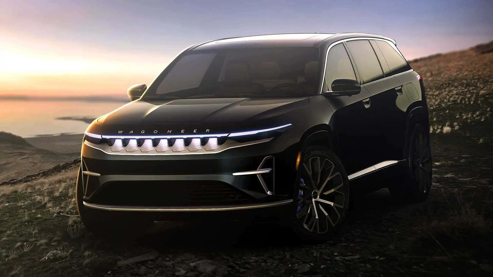 Title  Revealed  The 600hp Jeep Wagoneer S Electric SUV with Four Screens and Minimal Buttons