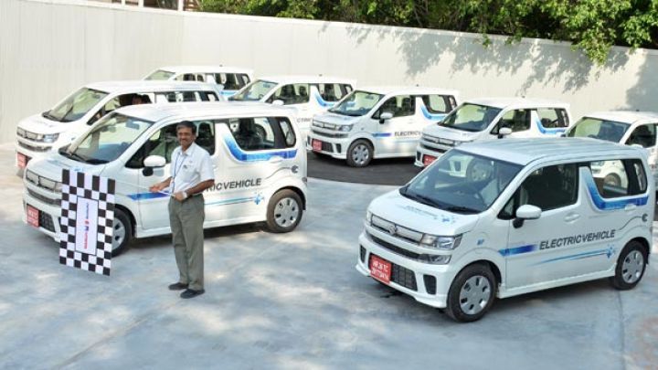 The WagonR Electric version  Maruti's first fully electric Car.