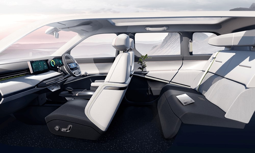 Title  Tata Sierra Electric SUV  5 seater and Powerful battery pack  New Interior Pic revealed.