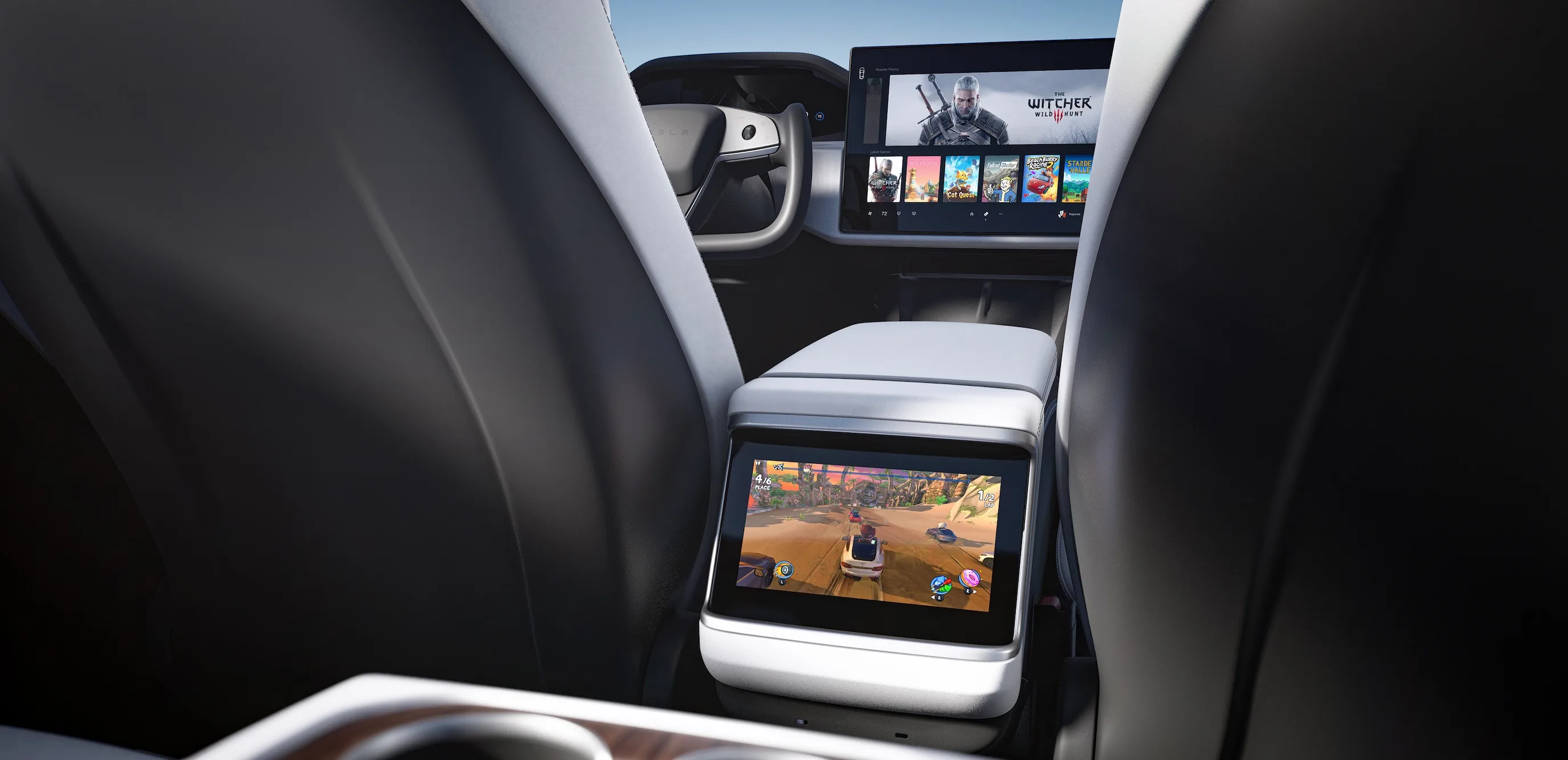 Tesla has included Steam Video Games with New Update  Driver wont play while driving.