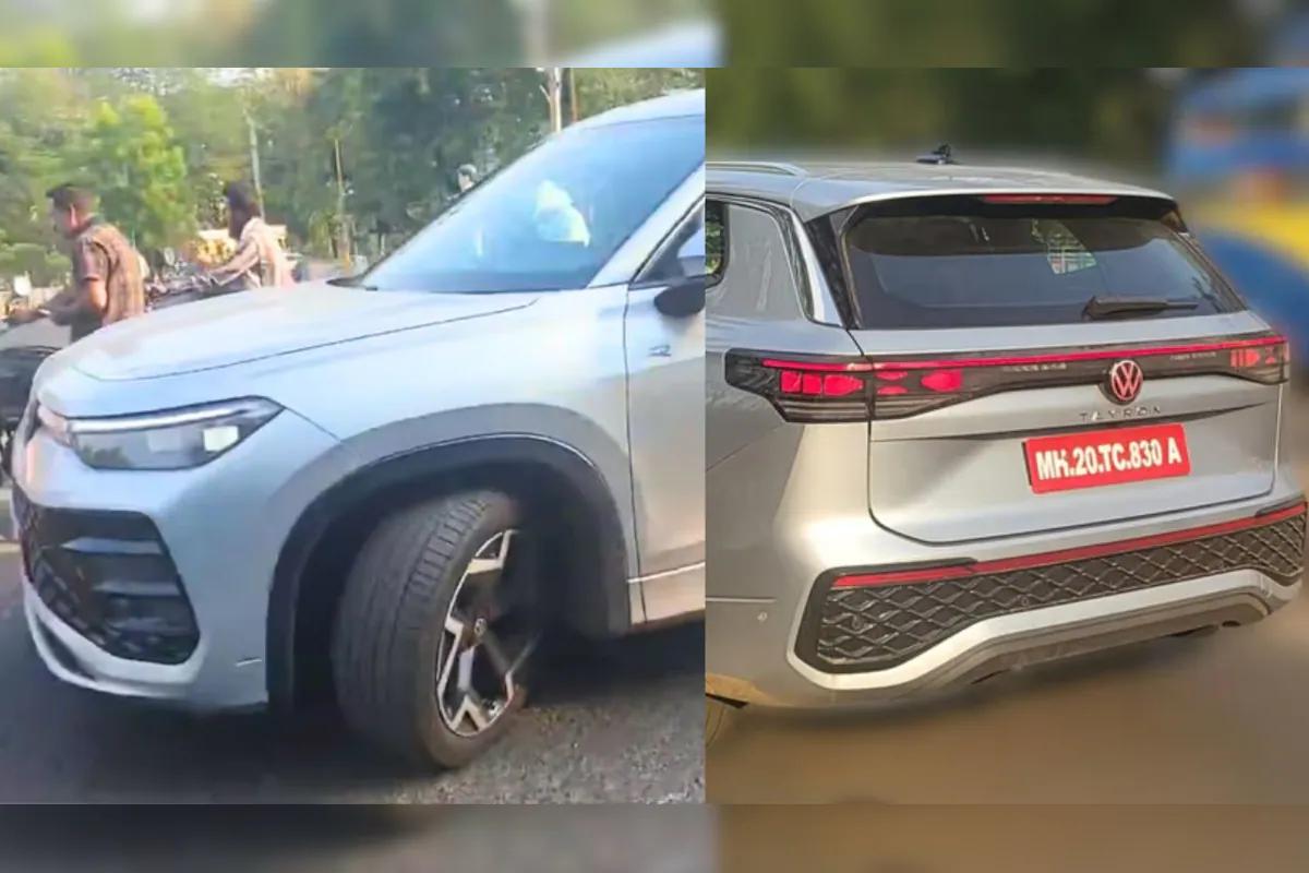 Volkswagen Tayron 3 Row SUV Spied in India Launch Expected in Late 2025