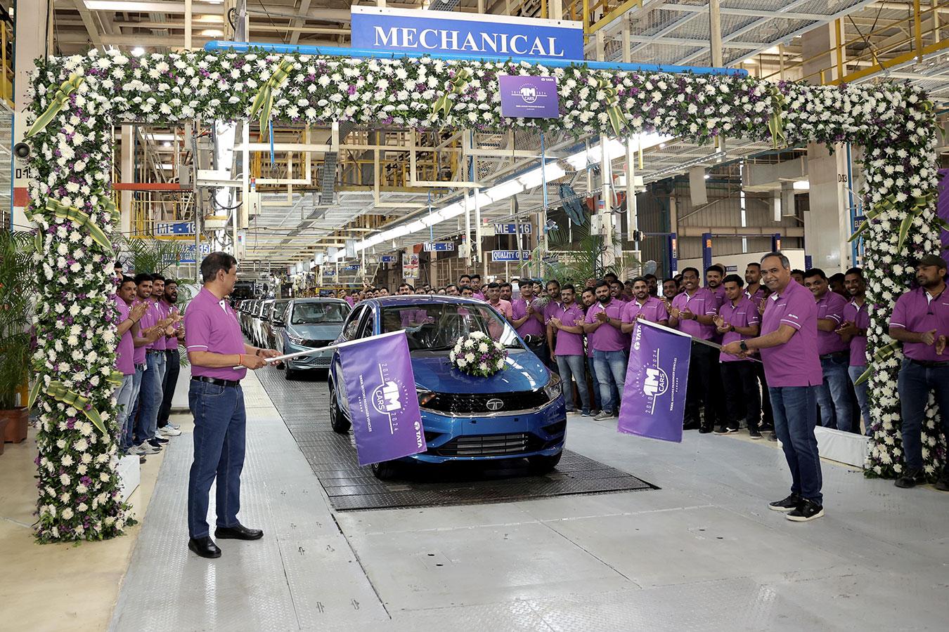 Tata Motors Sanand Facility Celebrating the Landmark Achievement of 1 Million Cars Produced